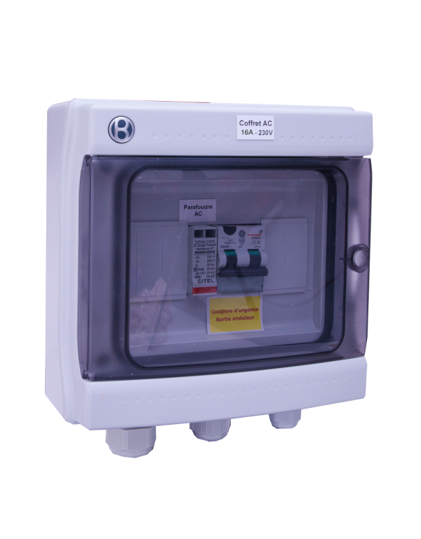 Quadro AC 3-4 kW monofase 230V 16A