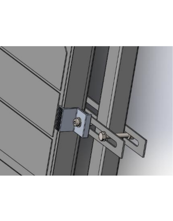 Morsetto terminale per il montaggio sul balcone | Alma Solar® N°1 di pannelli fotovoltaici online Morsetto terminale per il montaggio sul balcone | Alma Solar® N°1 di pannelli fotovoltaici online