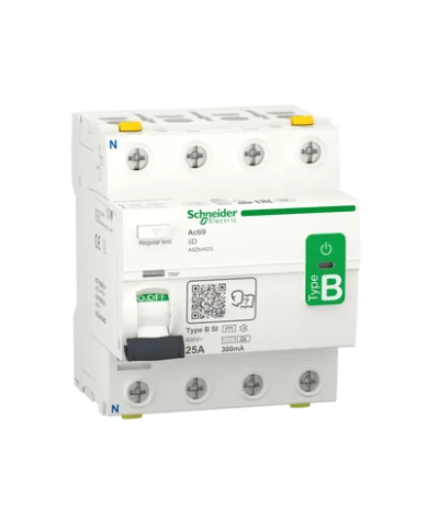 A9Z64425 - Interruttore differenziale - 4P - 25A - 300mA - tipo B-SI | Alma Solar® Nr. 1 di pannelli solari online A9Z64425 - Interruttore differenziale - 4P - 25A - 300mA - tipo B-SI | Alma Solar® Nr. 1 di pannelli solari online