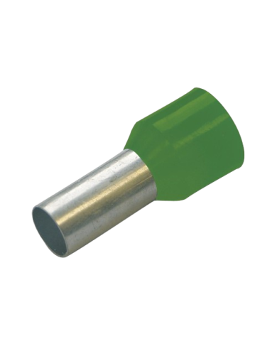 Haupa 270038 Capicorda isolati 6 mm² serie colori I, francese, lunghezza 12 mm, verde