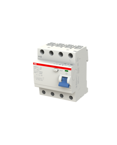 ABB F204A-63/0,3 Interruttore FI, 63A/0,3mA, 4-Poli ABB F204A-63/0,3 Interruttore FI, 63A/0,3mA, 4-Poli