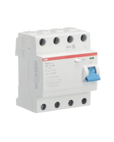ABB F204A-40/0,3 Interruttore FI 4 poli 40/0,3A ABB F204A-40/0,3 Interruttore FI 4 poli 40/0,3A