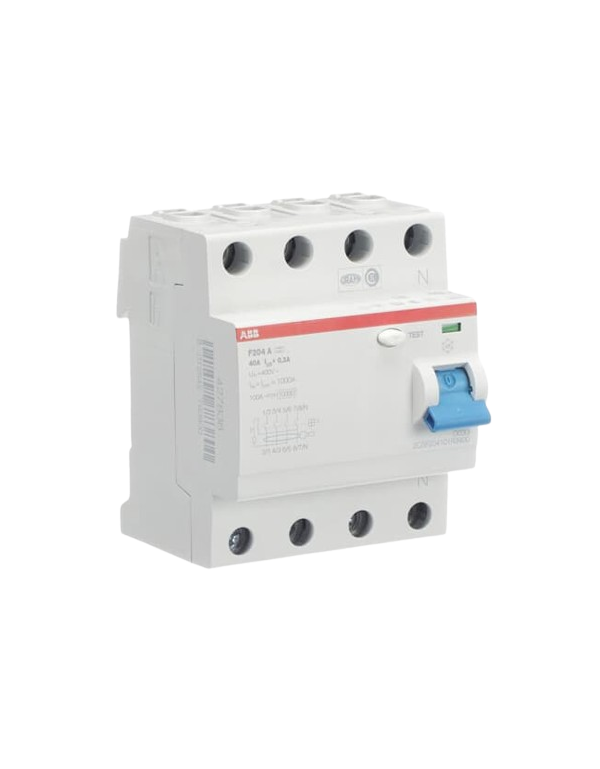 ABB F204A-40/0,3 Interruttore FI 4 poli 40/0,3A ABB F204A-40/0,3 Interruttore FI 4 poli 40/0,3A