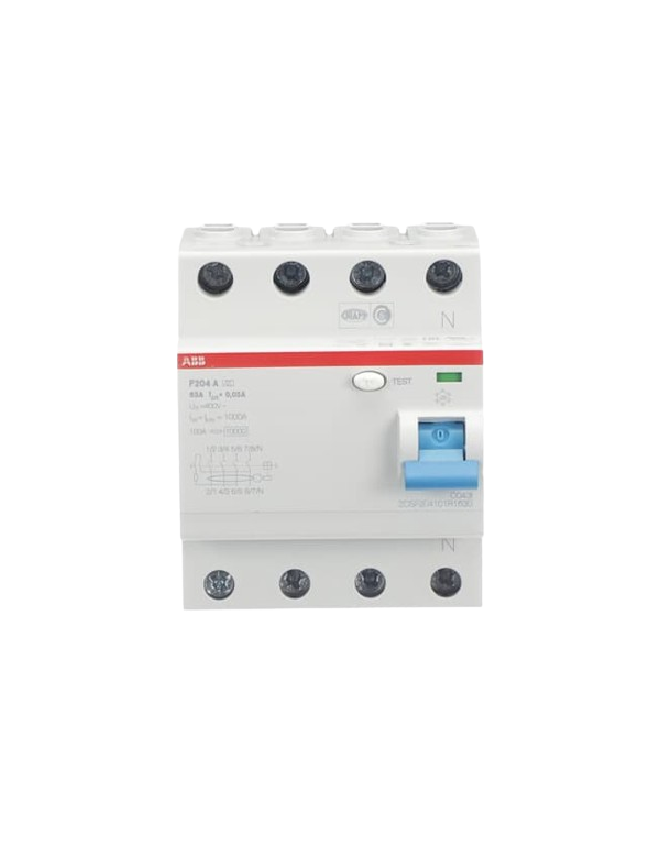 ABB 2CSF204101R1630 F204A-63/0,03 RCD tipo A 4 poli 63 A 0.03 A 230 V ABB 2CSF204101R1630 F204A-63/0,03 RCD tipo A 4 poli 63 A 0.03 A 230 V