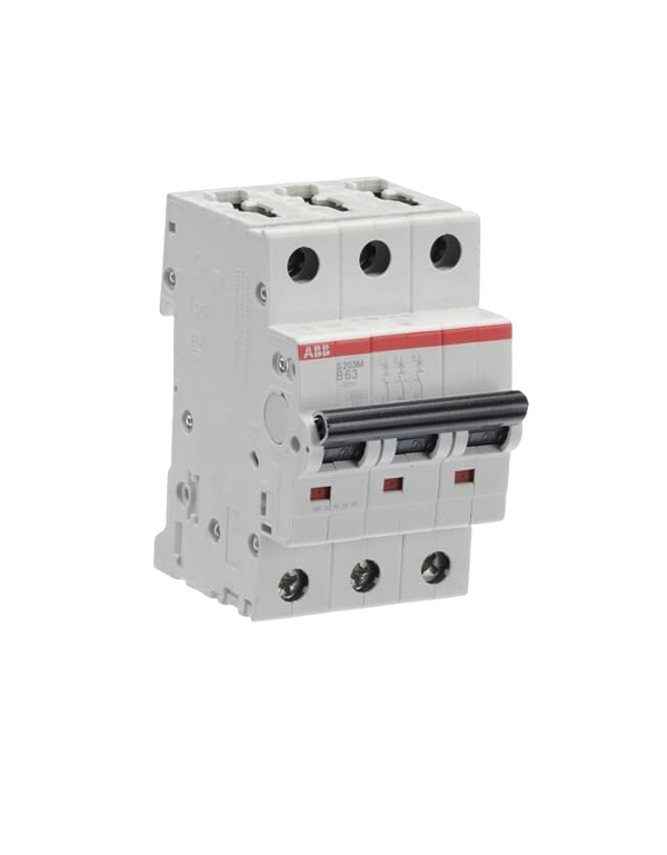 ABB S200M MCB Interruttore automatico miniaturizzato Tipo B, 3-pol 63A 440V, capacità di interruzione 10 kA System Pro M Compact ABB S200M MCB Interruttore automatico miniaturizzato Tipo B, 3-pol 63A 440V, capacità di interruzione 10 kA System Pro M Compact