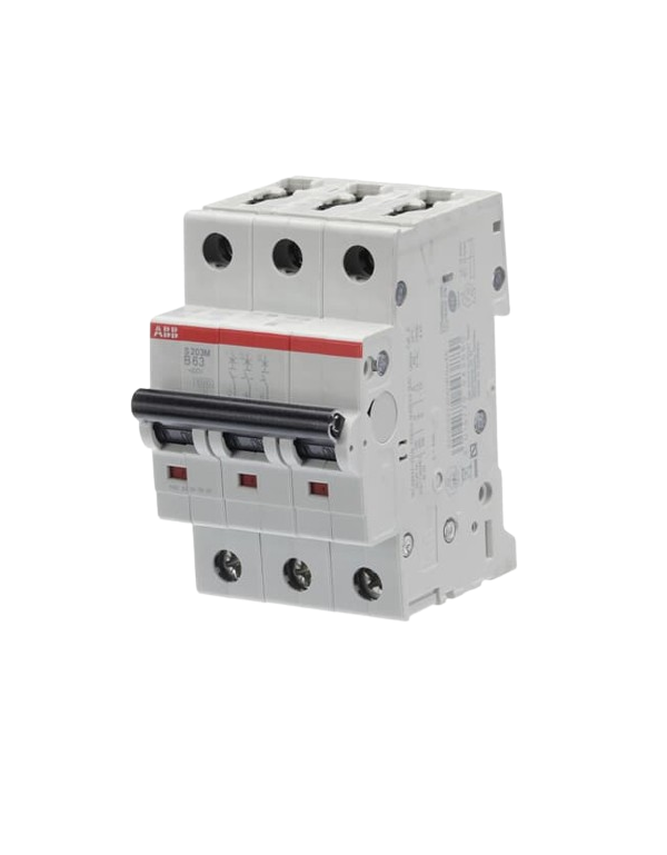 ABB S200M MCB Interruttore automatico miniaturizzato Tipo B, 3-pol 63A 440V, capacità di interruzione 10 kA System Pro M Compact ABB S200M MCB Interruttore automatico miniaturizzato Tipo B, 3-pol 63A 440V, capacità di interruzione 10 kA System Pro M Compact