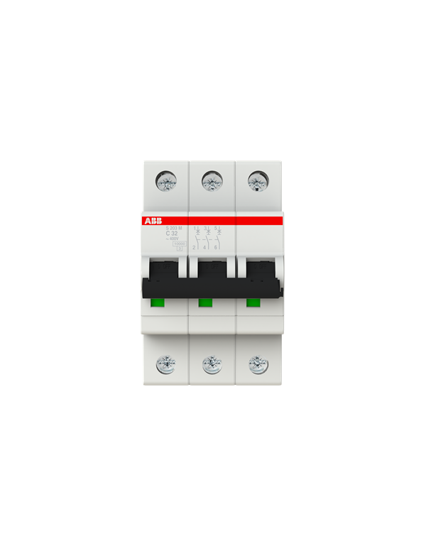 ABB S203M-C32 interruttore automatico 3P 32A Caratteristica C, 10 kA