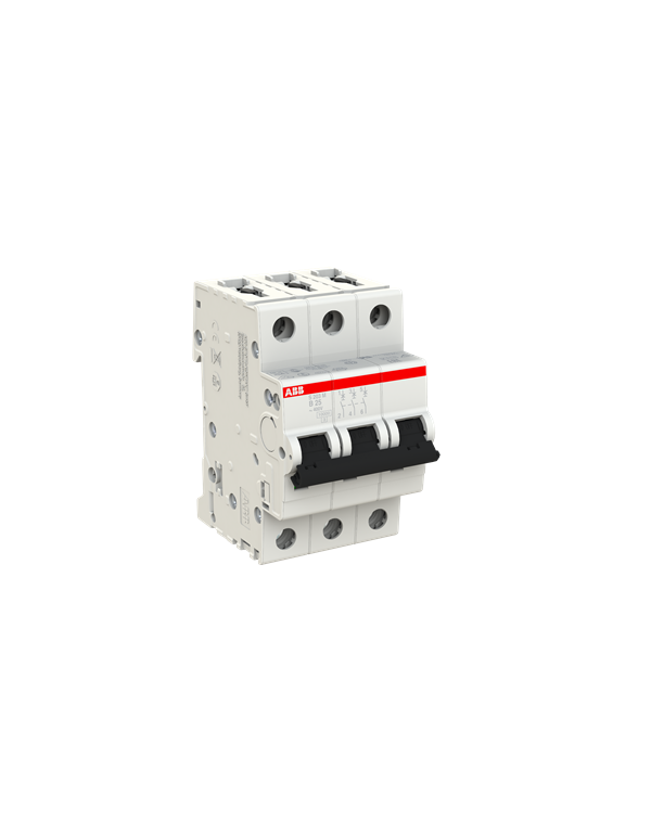 ABB S203M-B25 interruttore automatico 3P 25A Caratteristica B, 10 kA ABB S203M-B25 interruttore automatico 3P 25A Caratteristica B, 10 kA