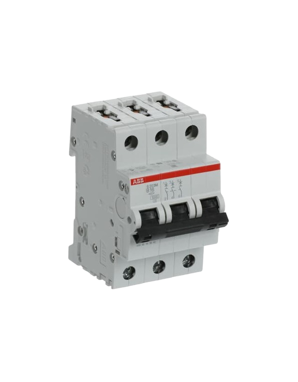ABB S203M-B16 interruttore automatico 3P 16A Caratteristica B, 10 kA ABB S203M-B16 interruttore automatico 3P 16A Caratteristica B, 10 kA