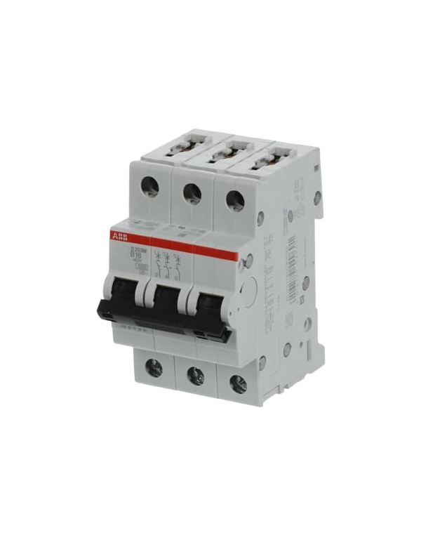 ABB S203M-B16 interruttore automatico 3P 16A Caratteristica B, 10 kA ABB S203M-B16 interruttore automatico 3P 16A Caratteristica B, 10 kA