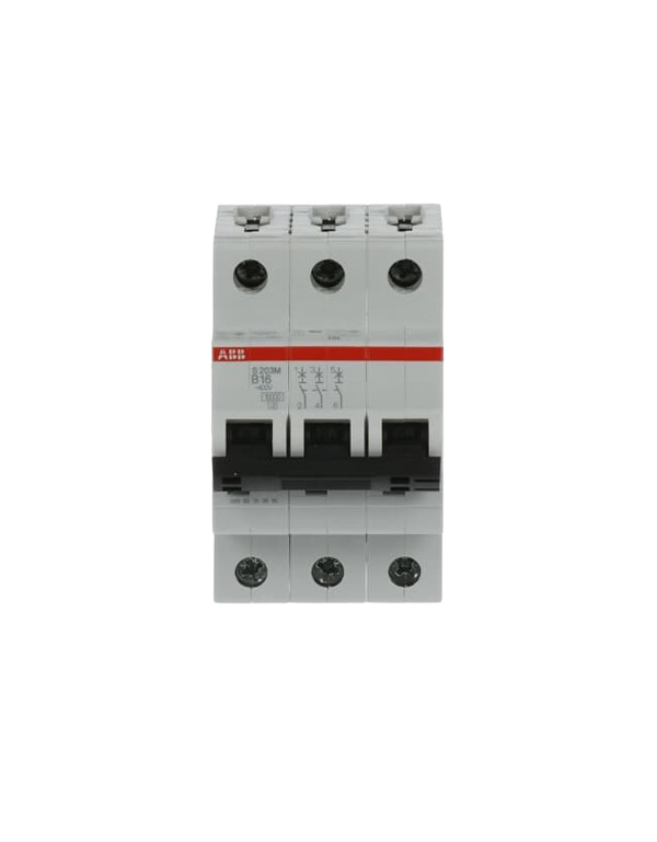 ABB S203M-B16 interruttore automatico 3P 16A Caratteristica B, 10 kA ABB S203M-B16 interruttore automatico 3P 16A Caratteristica B, 10 kA