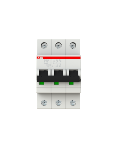 ABB S203M-C16 interruttore automatico 3P 16A Caratteristica C, 10 kA ABB S203M-C16 interruttore automatico 3P 16A Caratteristica C, 10 kA