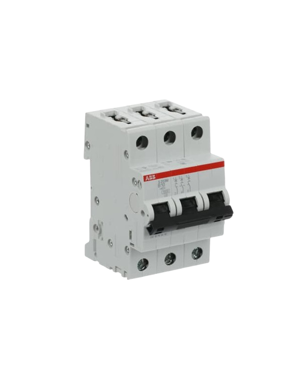 ABB S203M-B10 interruttore automatico 3P 10A Caratteristica B, 10 kA ABB S203M-B10 interruttore automatico 3P 10A Caratteristica B, 10 kA