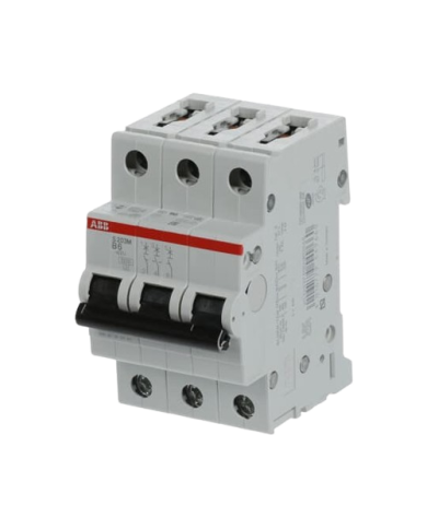 ABB S203M-B6 interruttore automatico 3P 6A Caratteristica B, 10 kA ABB S203M-B6 interruttore automatico 3P 6A Caratteristica B, 10 kA