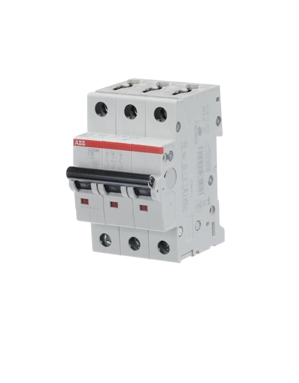 ABB S203M-C6 interruttore automatico 3P 6A Caratteristica C, 10 kA ABB S203M-C6 interruttore automatico 3P 6A Caratteristica C, 10 kA