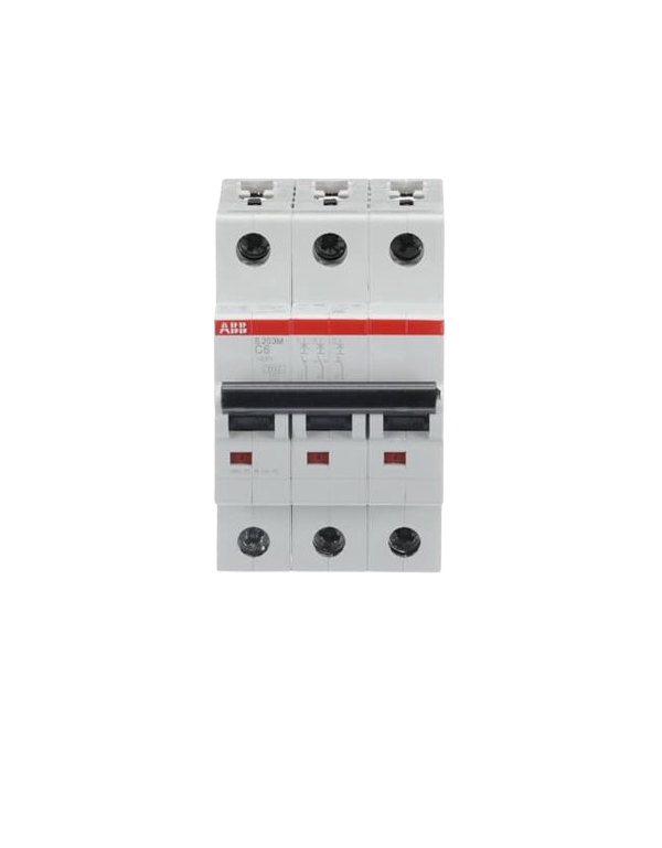 ABB S203M-C6 interruttore automatico 3P 6A Caratteristica C, 10 kA ABB S203M-C6 interruttore automatico 3P 6A Caratteristica C, 10 kA