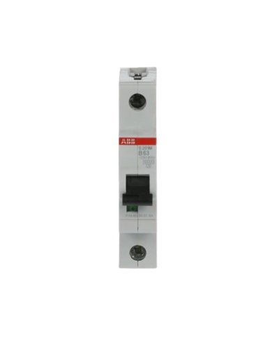 ABB S201M-B63 interruttore automatico 1P 63A Caratteristica B, 10 kA ABB S201M-B63 interruttore automatico 1P 63A Caratteristica B, 10 kA