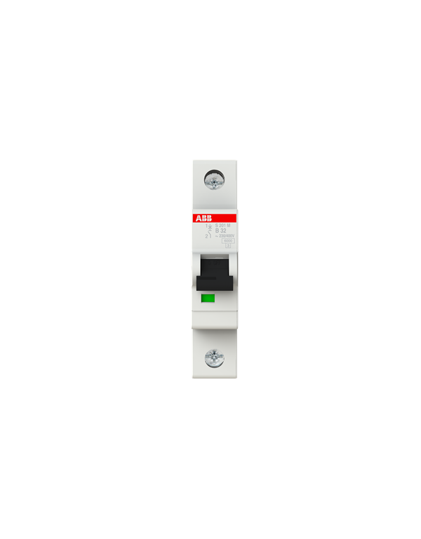 ABB S201M-B32 interruttore automatico 1P 32A Caratteristica B, 10 kA ABB S201M-B32 interruttore automatico 1P 32A Caratteristica B, 10 kA
