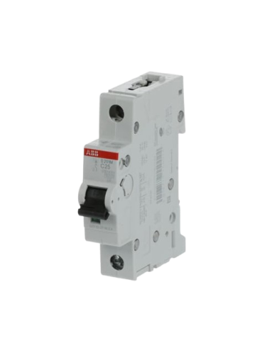 ABB S201M-C25 interruttore automatico 1P 25A Caratteristica C, 10 kA ABB S201M-C25 interruttore automatico 1P 25A Caratteristica C, 10 kA