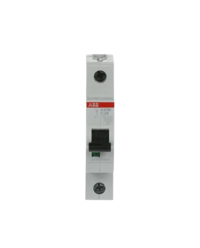 ABB S201M-C25 interruttore automatico 1P 25A Caratteristica C, 10 kA ABB S201M-C25 interruttore automatico 1P 25A Caratteristica C, 10 kA