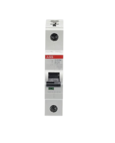 ABB S201M-B20 interruttore automatico 1P 20A Caratteristica B, 10 kA ABB S201M-B20 interruttore automatico 1P 20A Caratteristica B, 10 kA
