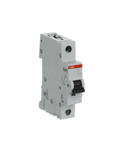 ABB S201M-C20 interruttore automatico 1P 20A Caratteristica C, 10 kA ABB S201M-C20 interruttore automatico 1P 20A Caratteristica C, 10 kA