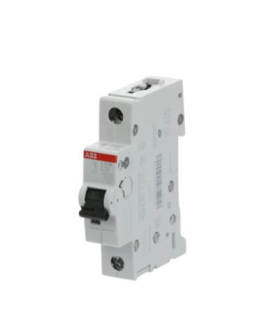 ABB S201M-C20 interruttore automatico 1P 20A Caratteristica C, 10 kA ABB S201M-C20 interruttore automatico 1P 20A Caratteristica C, 10 kA