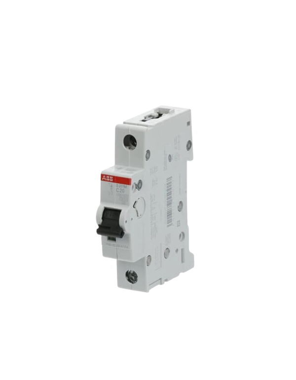 ABB S201M-C20 interruttore automatico 1P 20A Caratteristica C, 10 kA ABB S201M-C20 interruttore automatico 1P 20A Caratteristica C, 10 kA