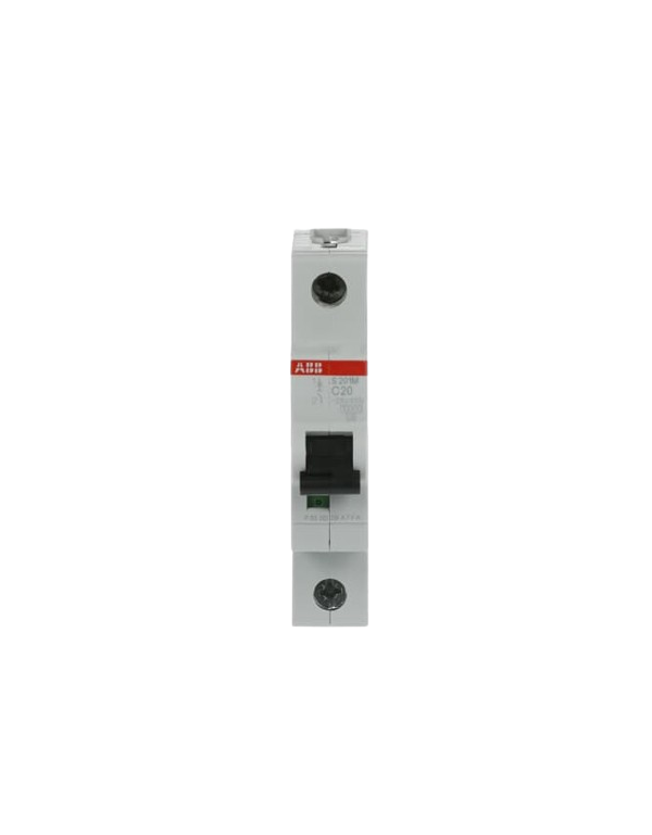 ABB S201M-C20 interruttore automatico 1P 20A Caratteristica C, 10 kA ABB S201M-C20 interruttore automatico 1P 20A Caratteristica C, 10 kA