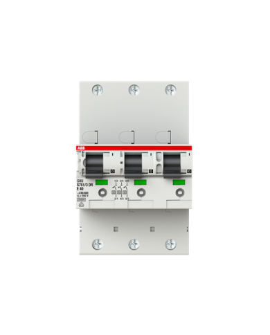 ABB S751/3DR-E40 Interruttore automatico principale, selettivo, 40 A, 3 x 1 polo
