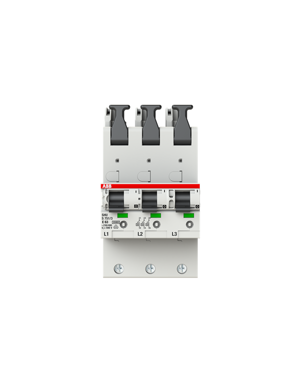 ABB S751/3-E63 Interruttore automatico selettivo principale, 63A, 3-pol...