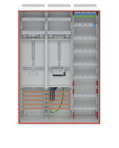 Striebel & John DD37V11VB Armadietto completo per 40A 1 contatore & 1 riserva, 72 & 48TE, BH3, 3-campi 16 mm² Striebel & John DD37V11VB Armadietto completo per 40A 1 contatore & 1 riserva, 72 & 48TE, BH3, 3-campi 16 mm²
