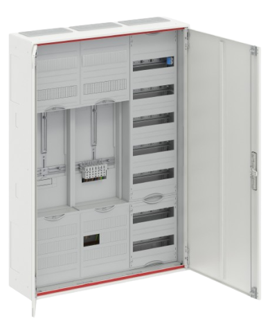 Striebel & John DD37V11VB Armadietto completo per 40A 1 contatore & 1 riserva, 72 & 48TE, BH3, 3-campi 16 mm² Striebel & John DD37V11VB Armadietto completo per 40A 1 contatore & 1 riserva, 72 & 48TE, BH3, 3-campi 16 mm²