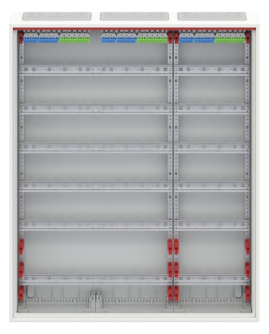 Striebel & John CA36V Quadro di distribuzione piccolo da parete 6-file IP30, 800 x 950 x 160 mm, 216TE, 3-campi