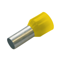 Haupa 270818 Ghiere isolate 6 mm² serie colori DIN, lunghezza 12 mm, giallo